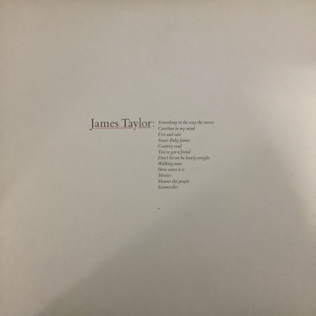 แผ่นเสียง James Taylor - James Taylor's Greatest Hits Vinyl VG+
