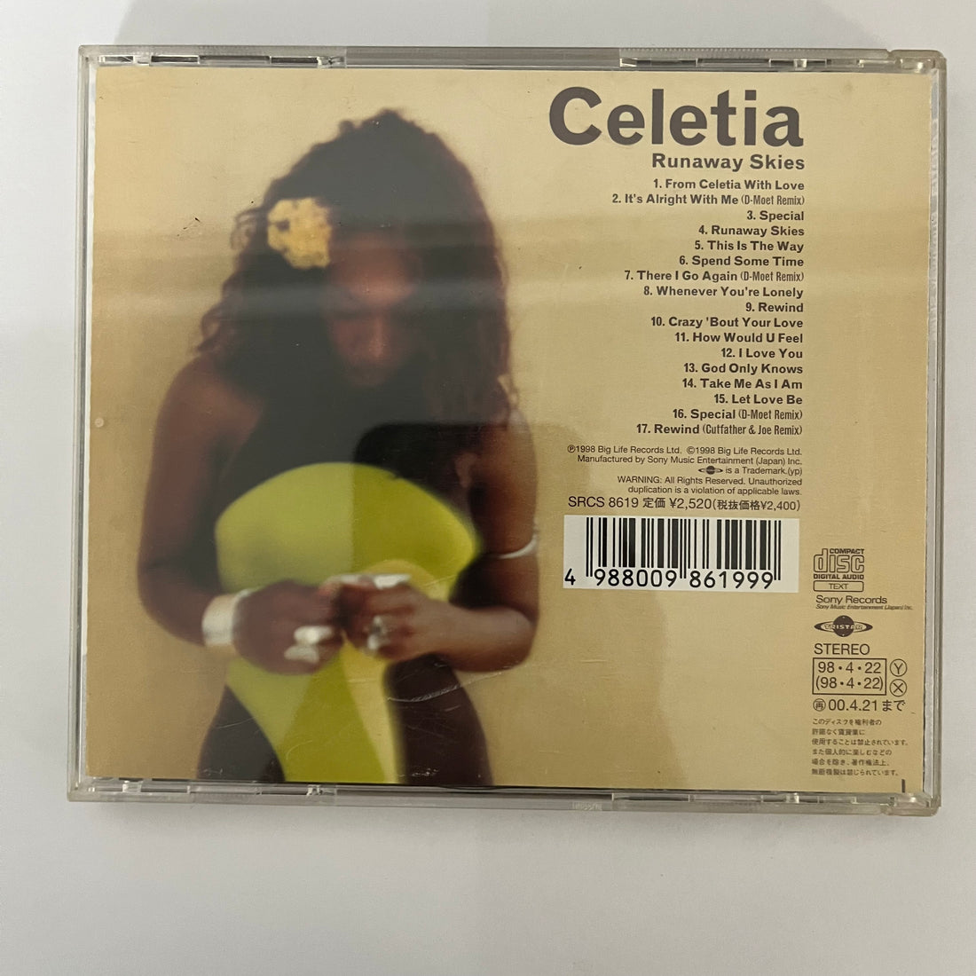 ซีดี Celetia - Runaway Skies CD NM
