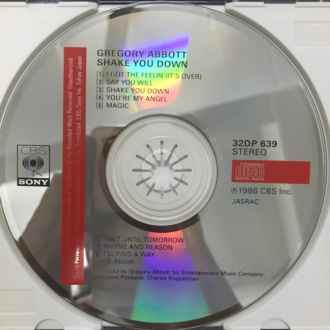 ซีดี Gregory Abbott - Shake You Down CD VG+