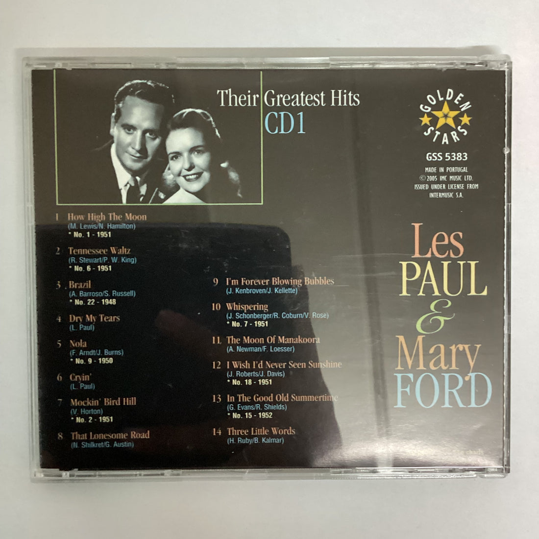 ซีดี Les Paul & Mary Ford - Vaya Con Dios - Their Greatest Hits CD VG+ 3CDs