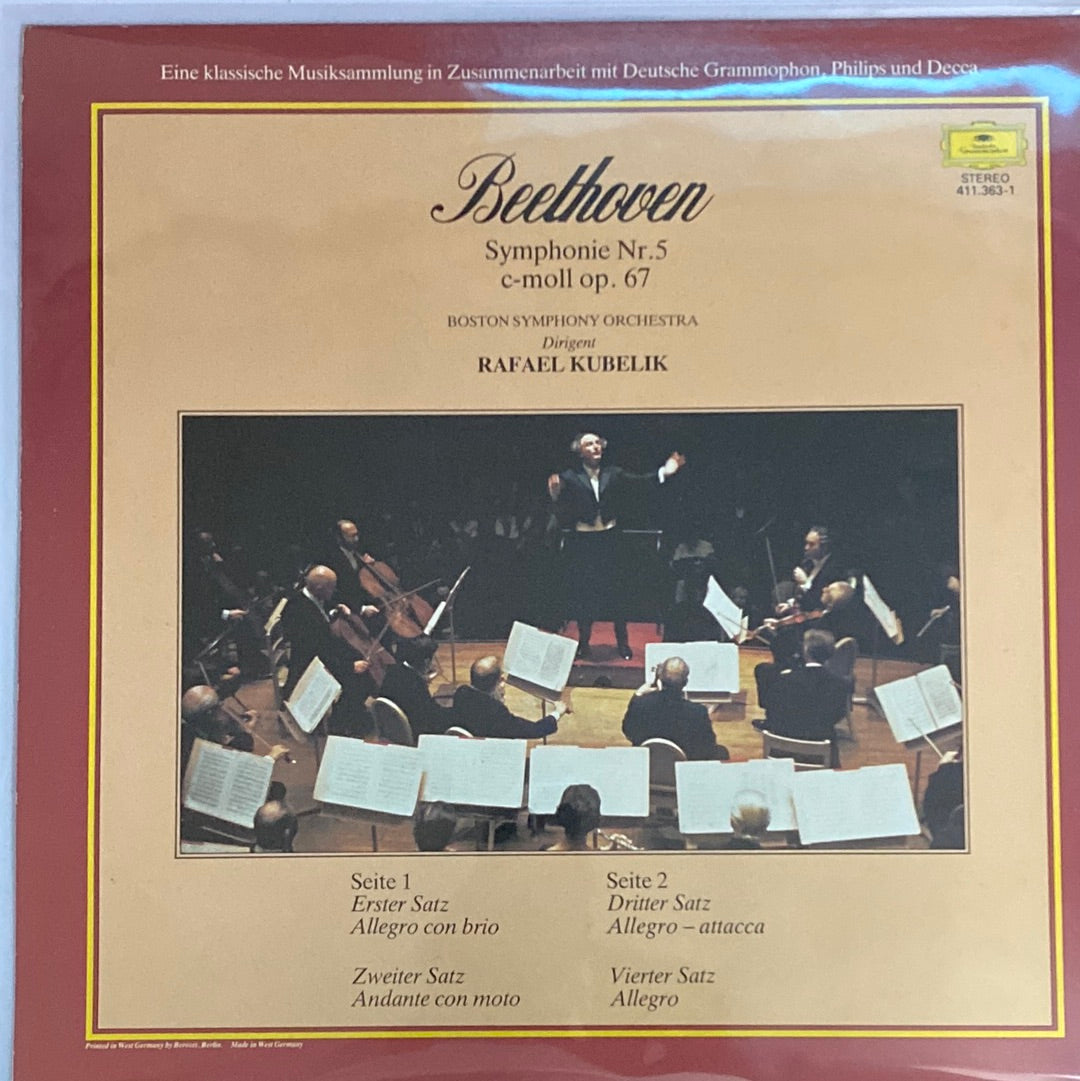 แผ่นเสียง Ludwig van Beethoven, Boston Symphony Orchestra, Rafael Kubelik - Symphonie Nr. 5 C-moll Op. 67 (Vinyl) (VG+)