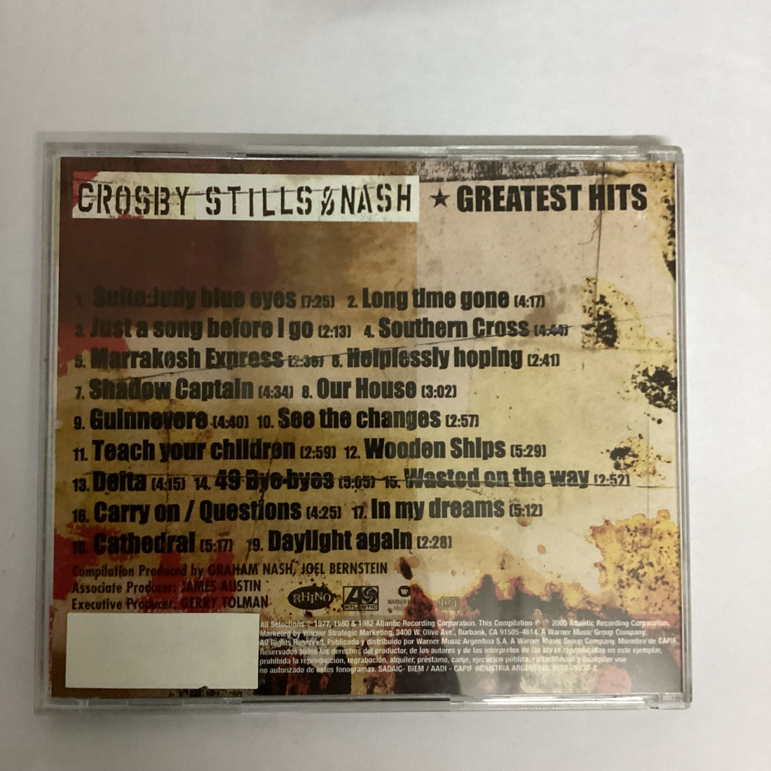 ซีดี Crosby, Stills & Nash - Greatest Hits CD VG