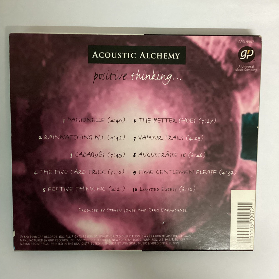 ซีดี Acoustic Alchemy - Positive Thinking… CD NM or M-