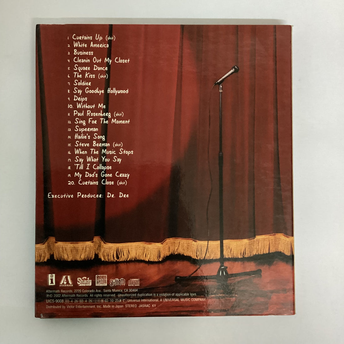 ซีดี Eminem - The Eminem Show Japan Special Edition CD VG+ 1CD 1DVD