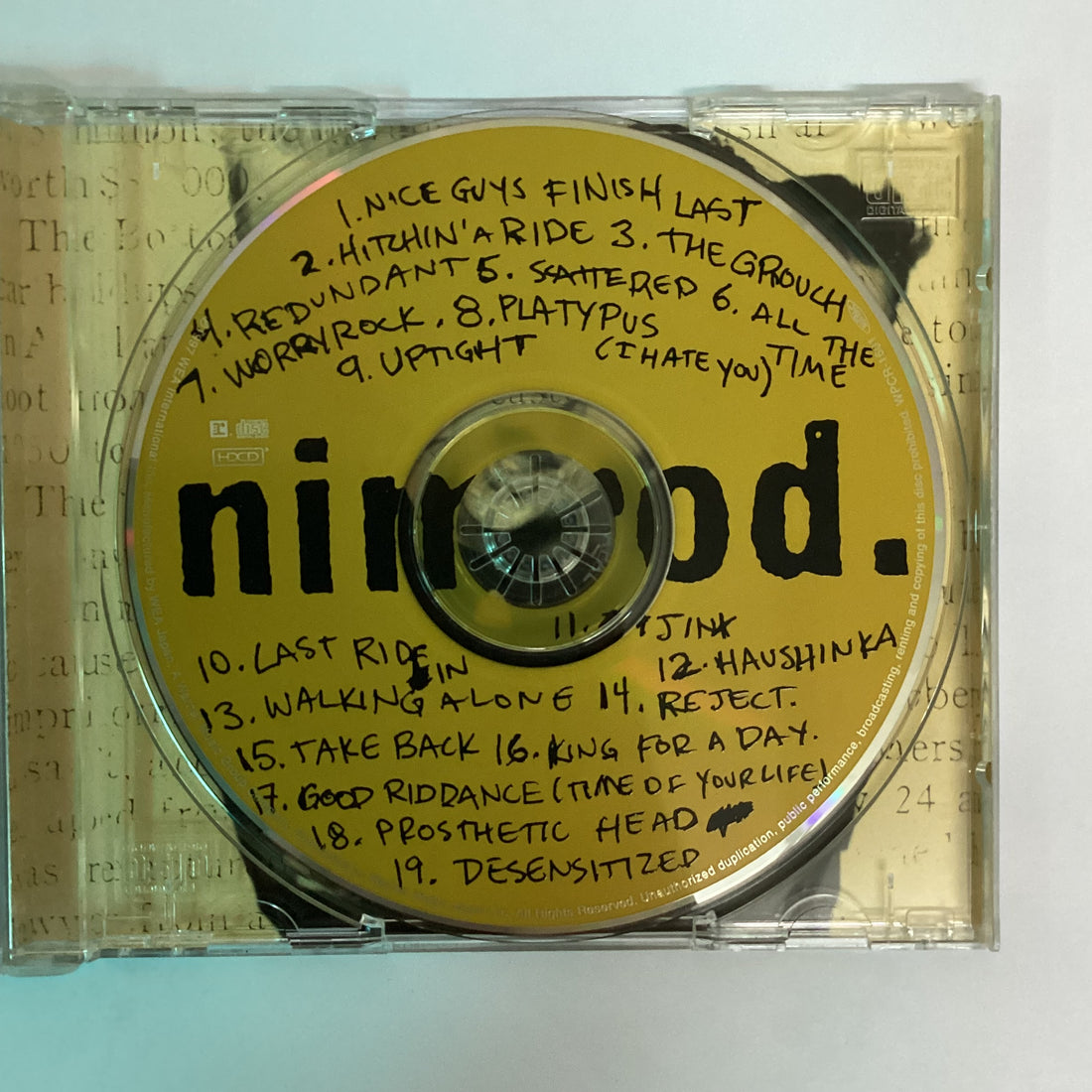 ซีดี Green Day - Nimrod. CD VG+