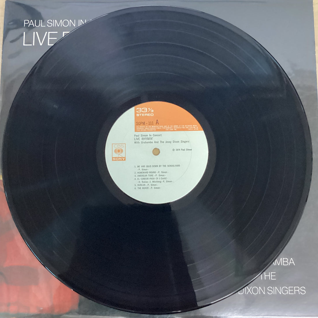 แผ่นเสียง Paul Simon - Live Rhymin' Vinyl VG+