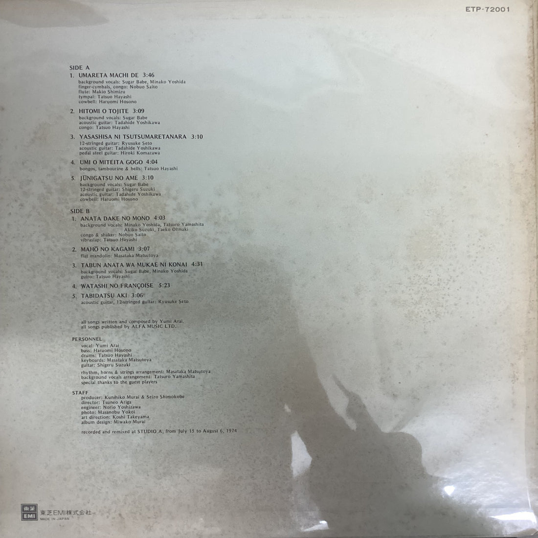 แผ่นเสียง Yumi Arai - Misslim Vinyl VG+