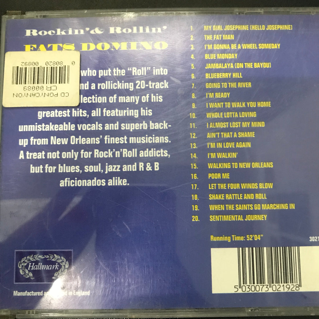 ซีดี Fats Domino - Rockin' And Rollin' CD VG+