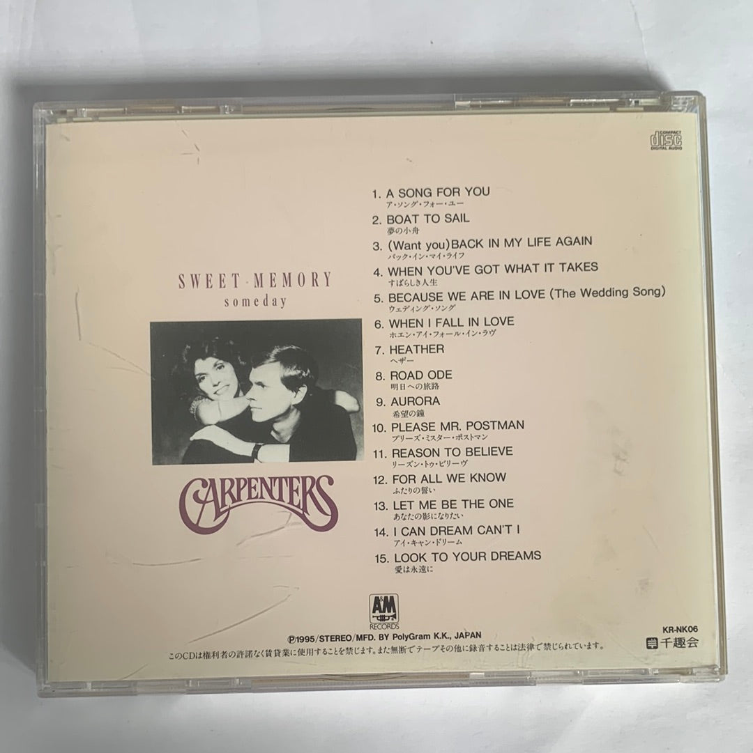 ซีดี Carpenters - Sweet Memory - Someday CD VG+