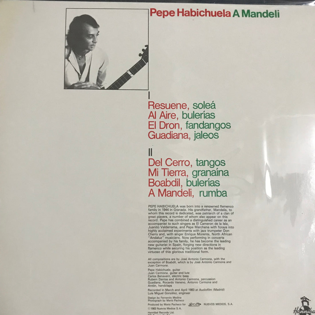แผ่นเสียง Pepe Habichuela - A Mandeli Vinyl VG+