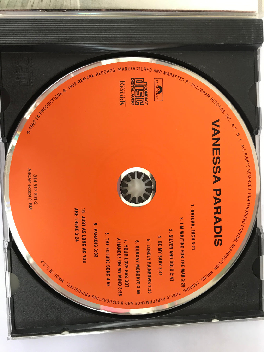 ซีดี Vanessa Paradis - Vanessa Paradis CD VG+