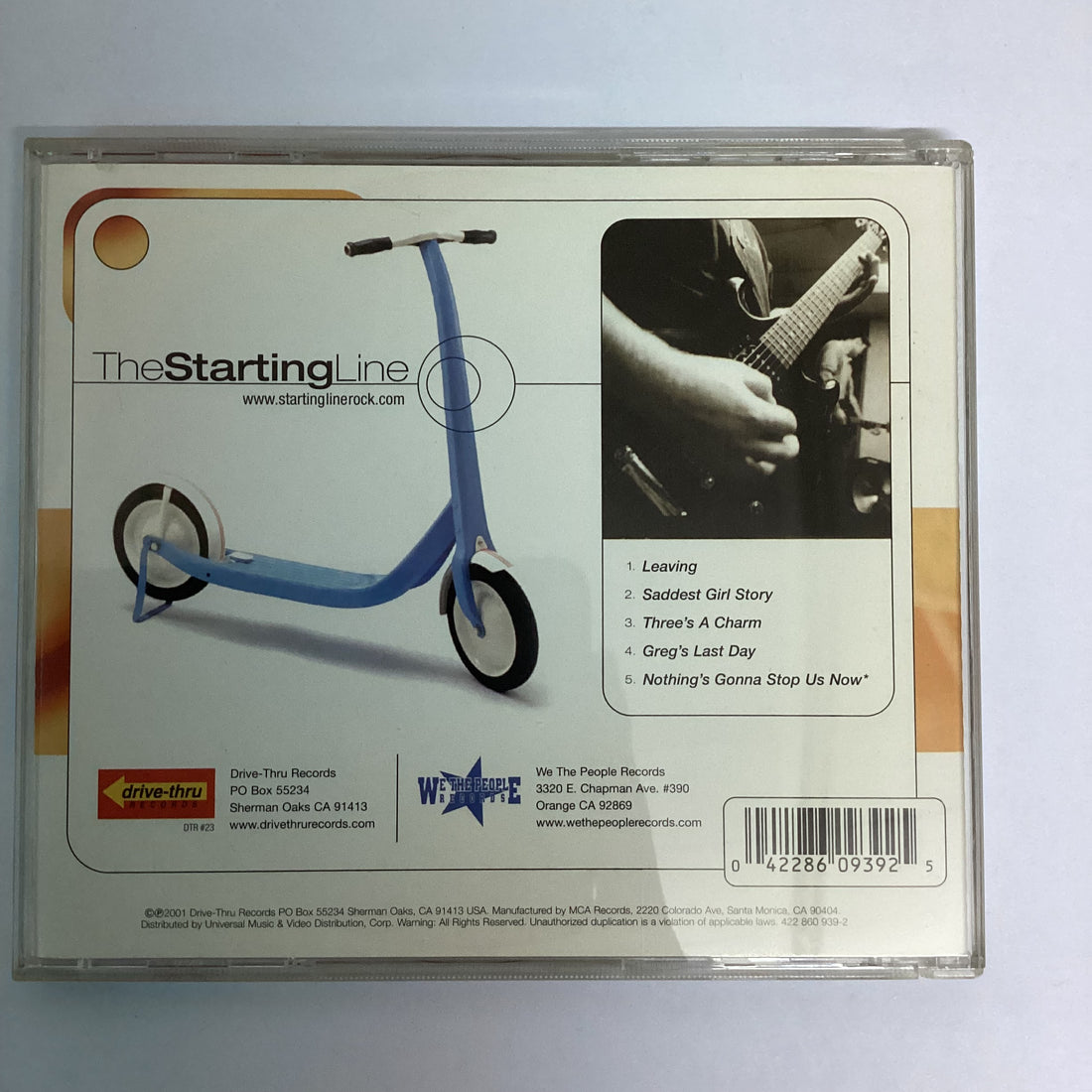 ซีดี The Starting Line - With Hopes Of Starting Over... CD VG+