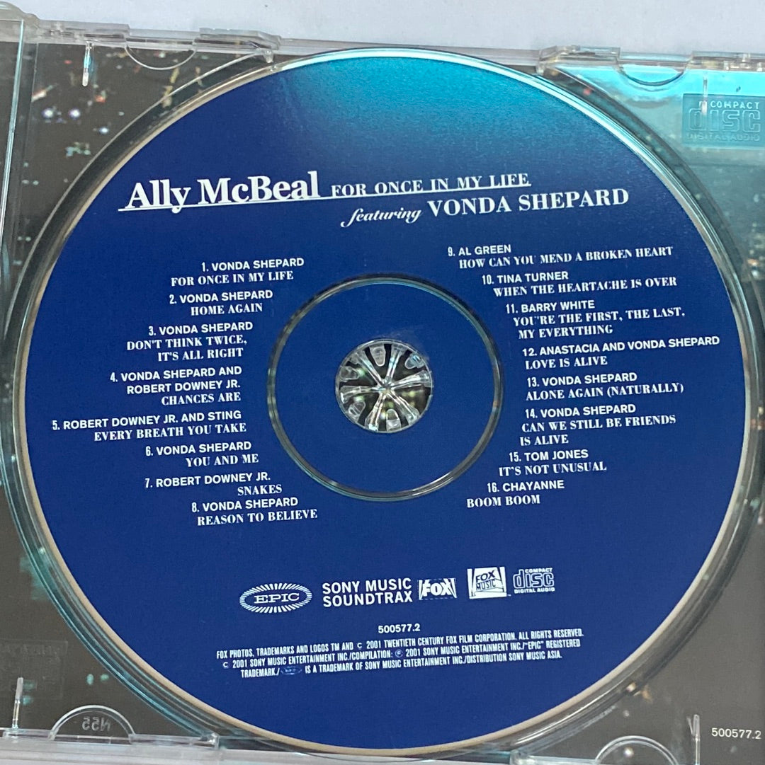 ซีดี Various Featuring Vonda Shepard - Ally McBeal (For Once In My Life) (CD) (VG+)