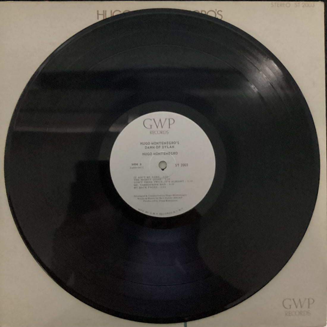 แผ่นเสียง Hugo Montenegro - Hugo Montenegro's Dawn Of Dylan Vinyl VG+