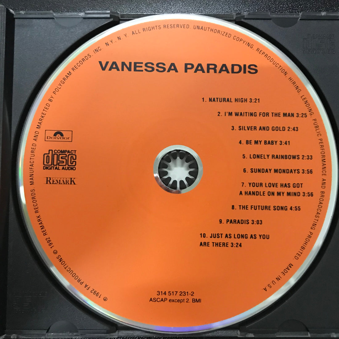 ซีดี Vanessa Paradis - Vanessa Paradis CD VG+