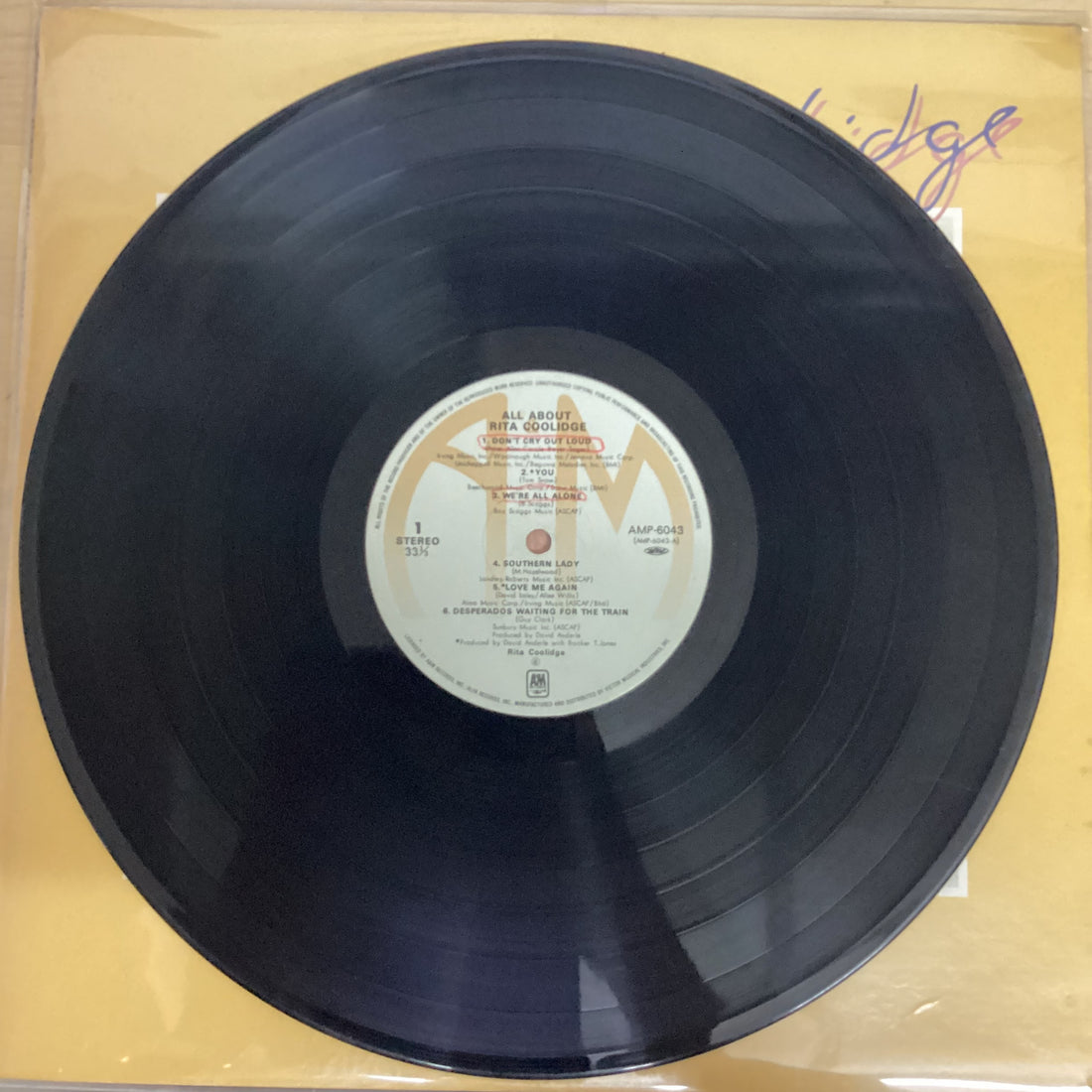 แผ่นเสียง Rita Coolidge - All About Rita Coolidge Vinyl VG+