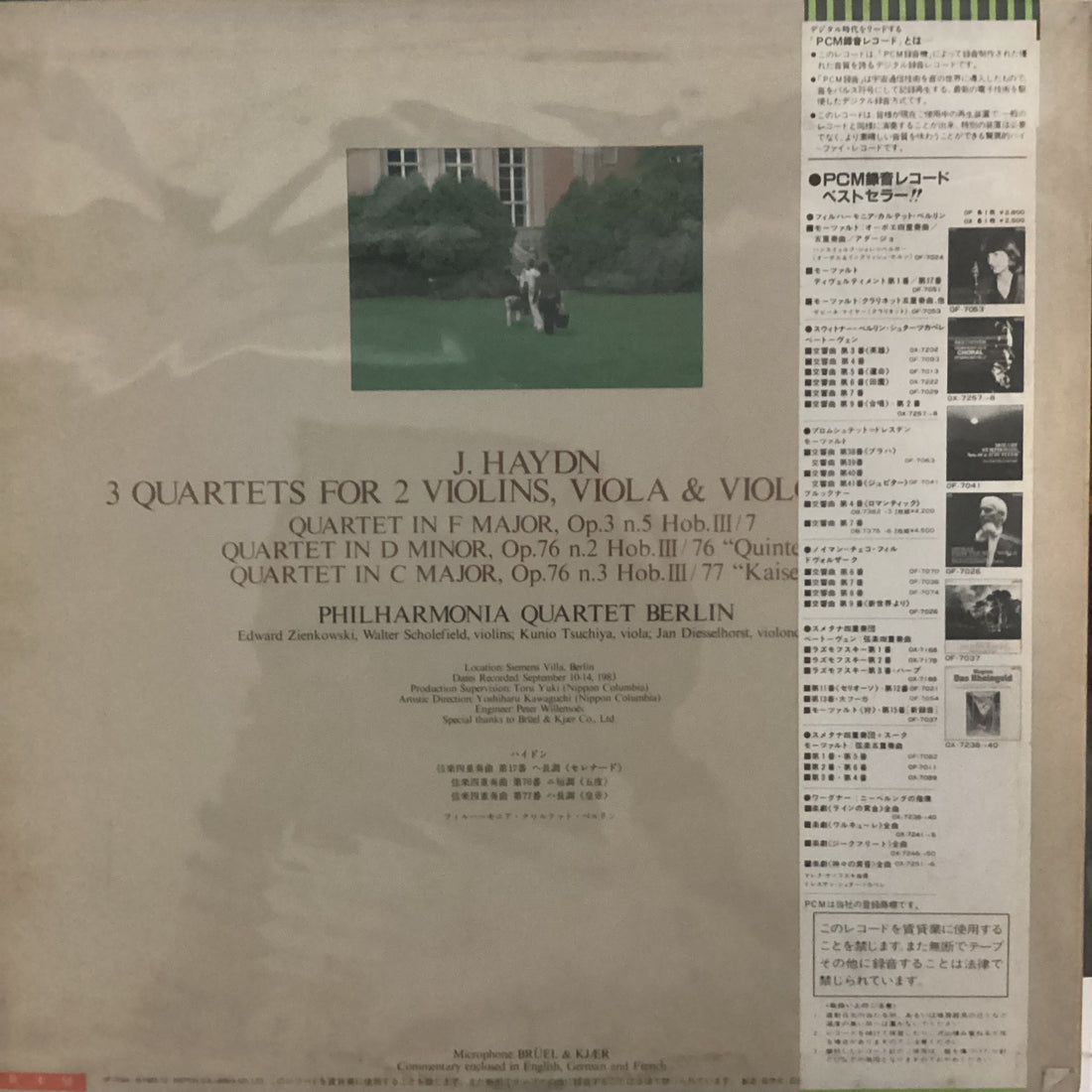 แผ่นเสียง Joseph Haydn, Philharmonia Quartett Berlin - 3 String Quartets Vinyl VG+