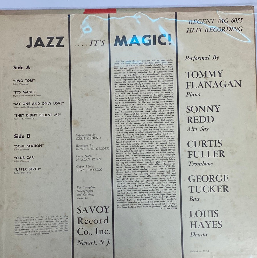 แผ่นเสียง Curtis Fuller, Sonny Red, Tommy Flanagan, George Tucker, Louis Hayes - Jazz...It's Magic! (Vinyl) (VG)