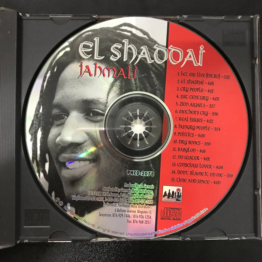 ซีดี Jahmali - El Shaddai CD VG+