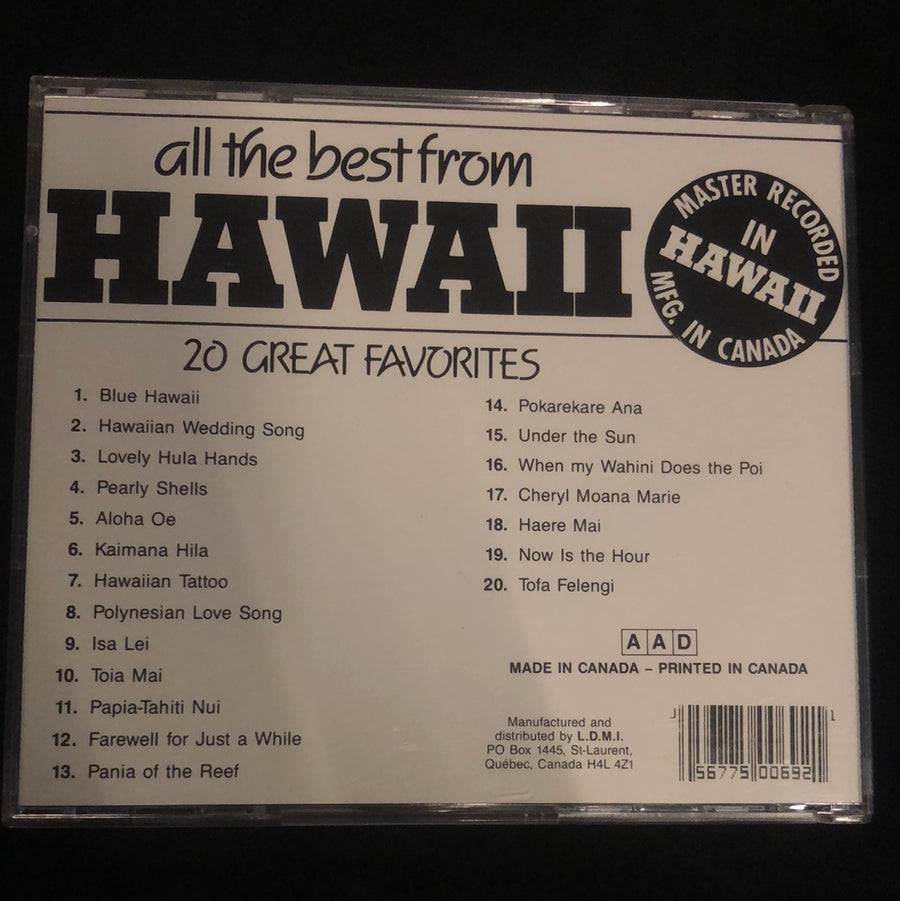 Unknown Artist - All The Best From Hawaii  (CD) (VG+)