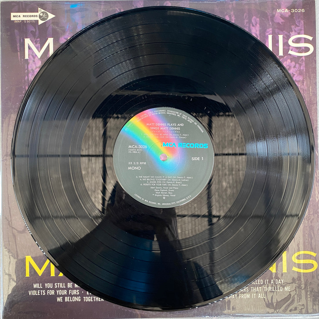 แผ่นเสียง Matt Dennis - Plays And Sings Matt Dennis Vinyl VG+