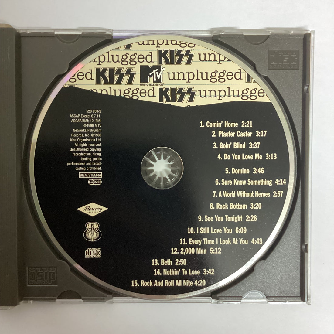 ซีดี Kiss - MTV Unplugged CD VG+