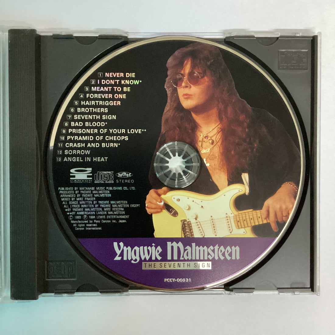 ซีดี Yngwie Malmsteen = Yngwie Malmsteen - The Seventh Sign = セヴンス・サイン CD VG+