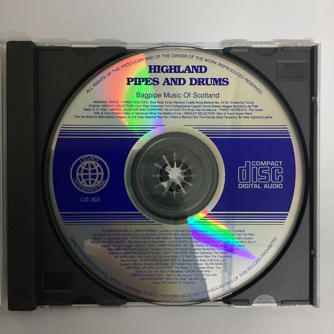 ซีดี Ian McGregor & Scottish Pipe Band - Highland Pipes And Drums: Bagpipe Music Of Scotland CD VG