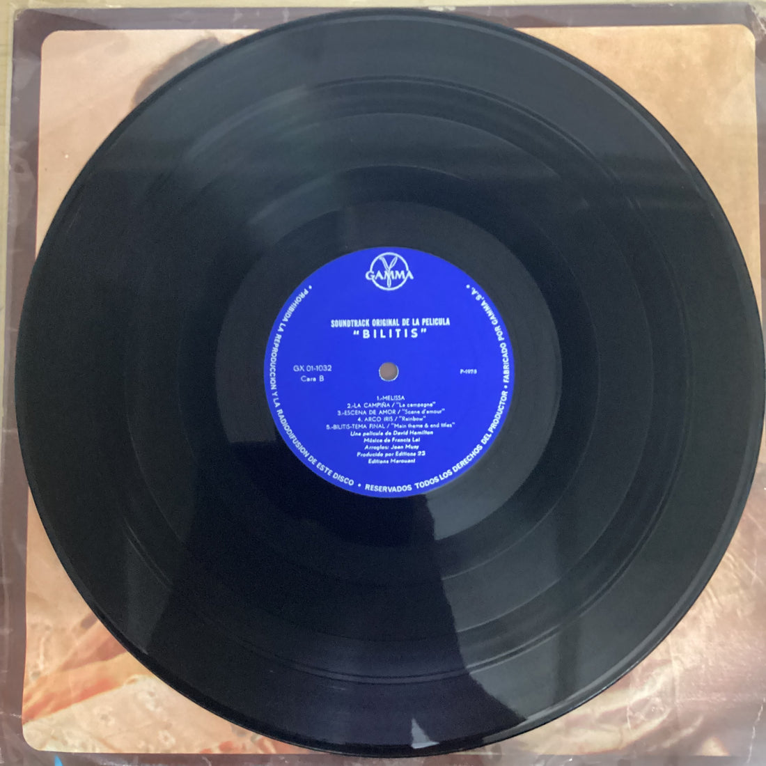 แผ่นเสียง Francis Lai - Bilitis Original Motion Picture Soundtrack Vinyl VG+