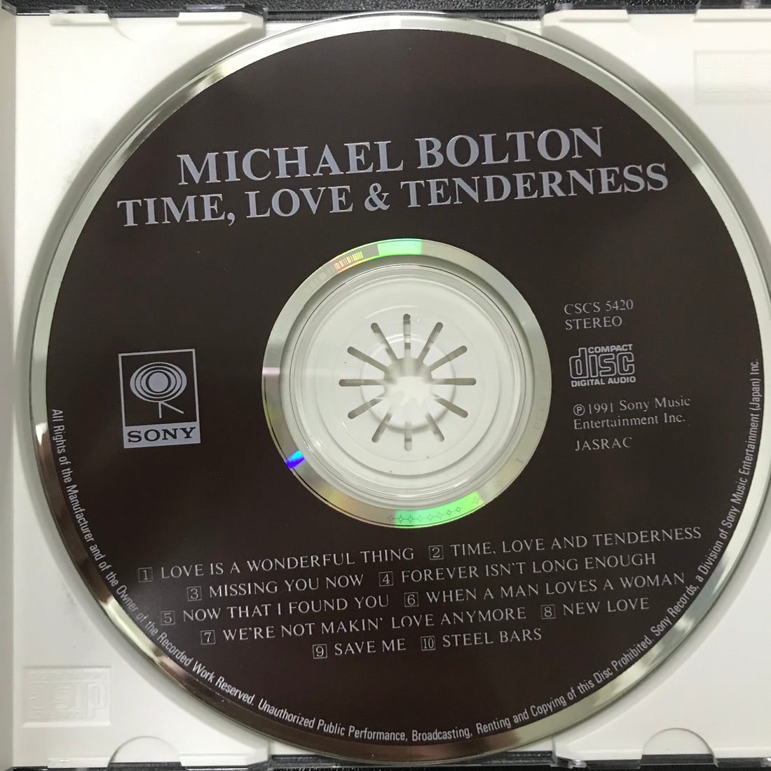 ซีดี Michael Bolton - Time, Love & Tenderness CD VG+