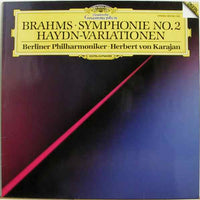 Johannes Brahms * Herbert von Karajan * Berliner Philharmoniker : Symphonie No. 2 & Haydn-Variationen (LP, Dig)