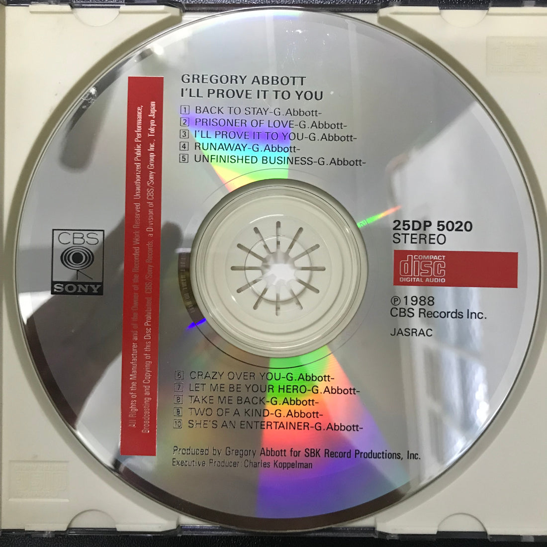 ซีดี Gregory Abbott - I'll Prove It To You CD VG+