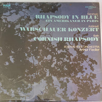 แผ่นเสียง George Gershwin / Richard Addinsell / Hubert Bath, The Boston Pops Orchestra, Arthur Fiedler - Rhapsody In Blue / Warschauer Konzert / Cornish Rhapsody (Vinyl) (VG)