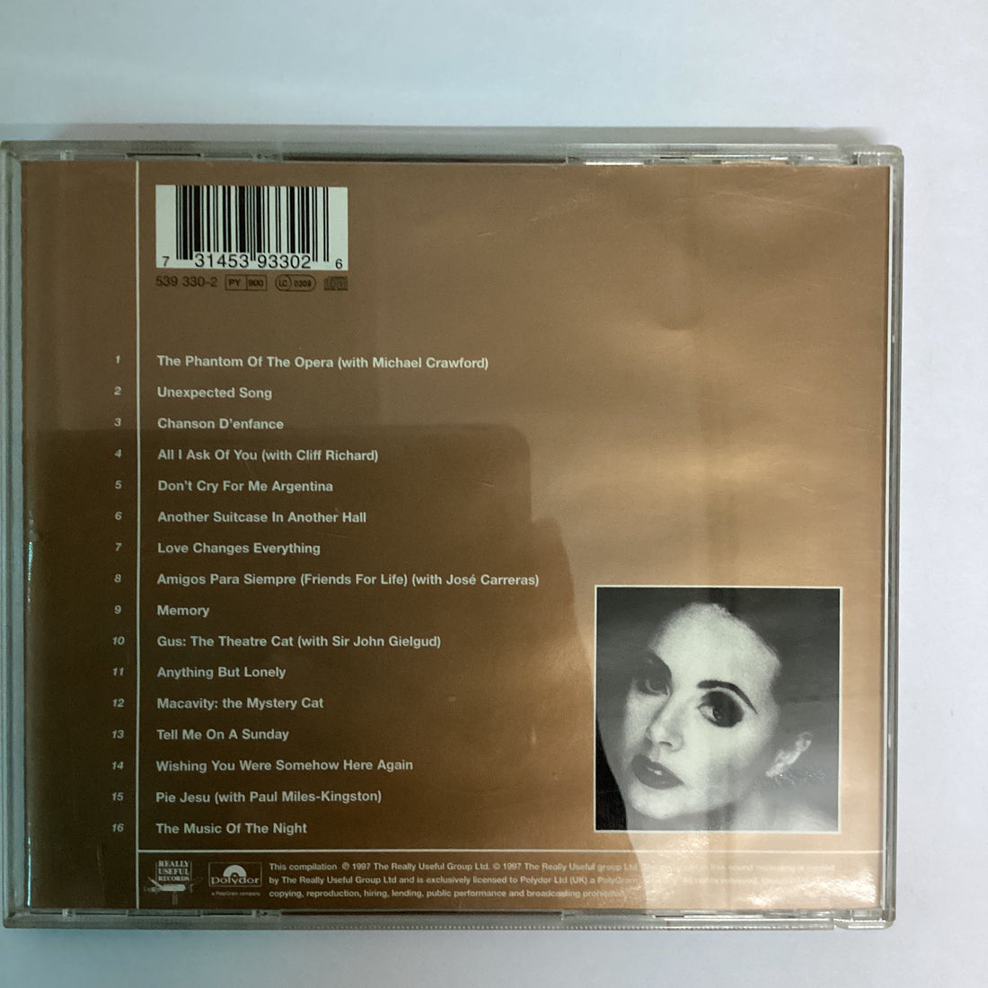 ซีดี Sarah Brightman - The Andrew Lloyd Webber Collection CD VG+
