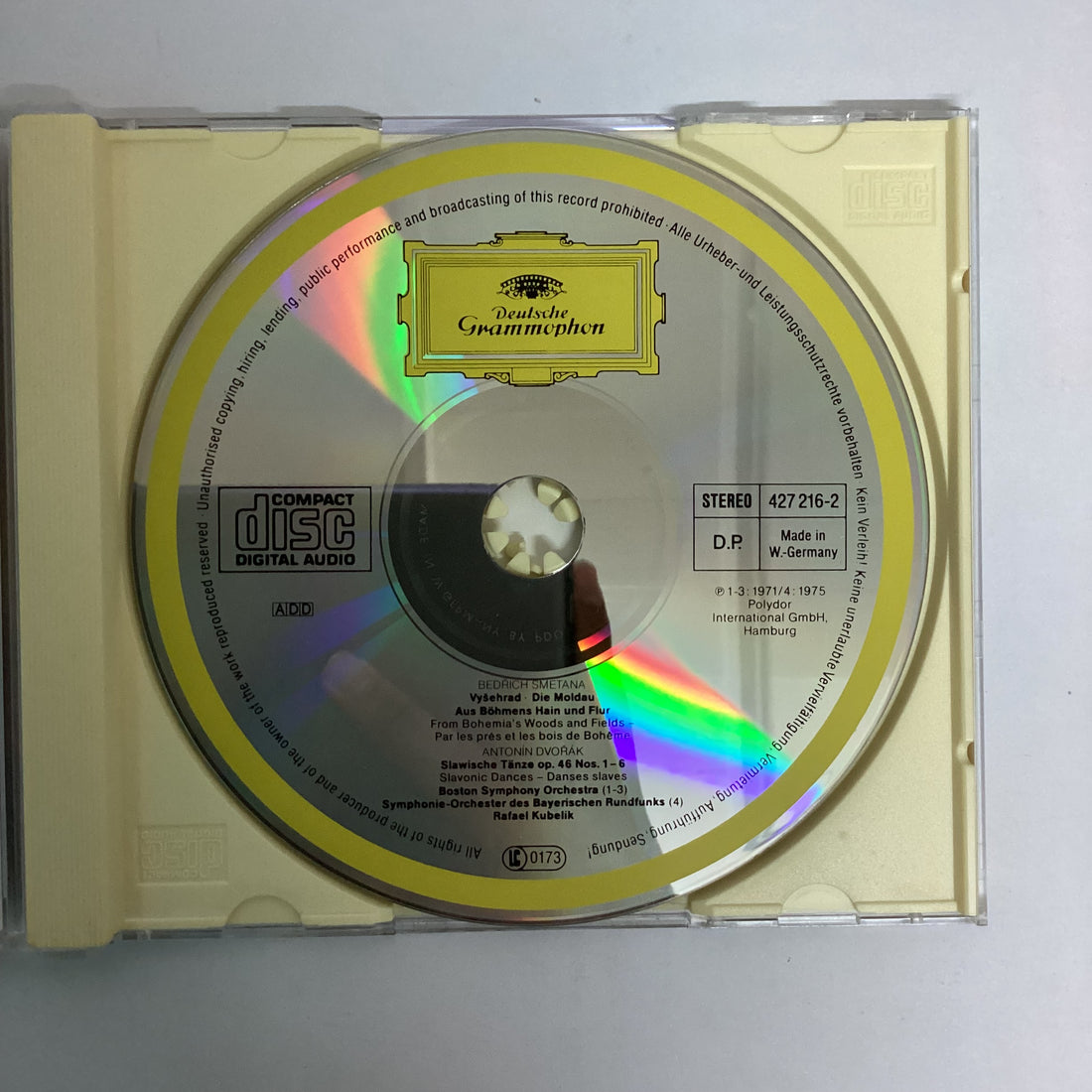 ซีดี Bedřich Smetana, Antonín Dvořák - Rafael Kubelik - The Moldau Vltava / Vyšehrad / From Bohemia's Woods And Fields / Slavonic Dances Op. 46 CD VG+