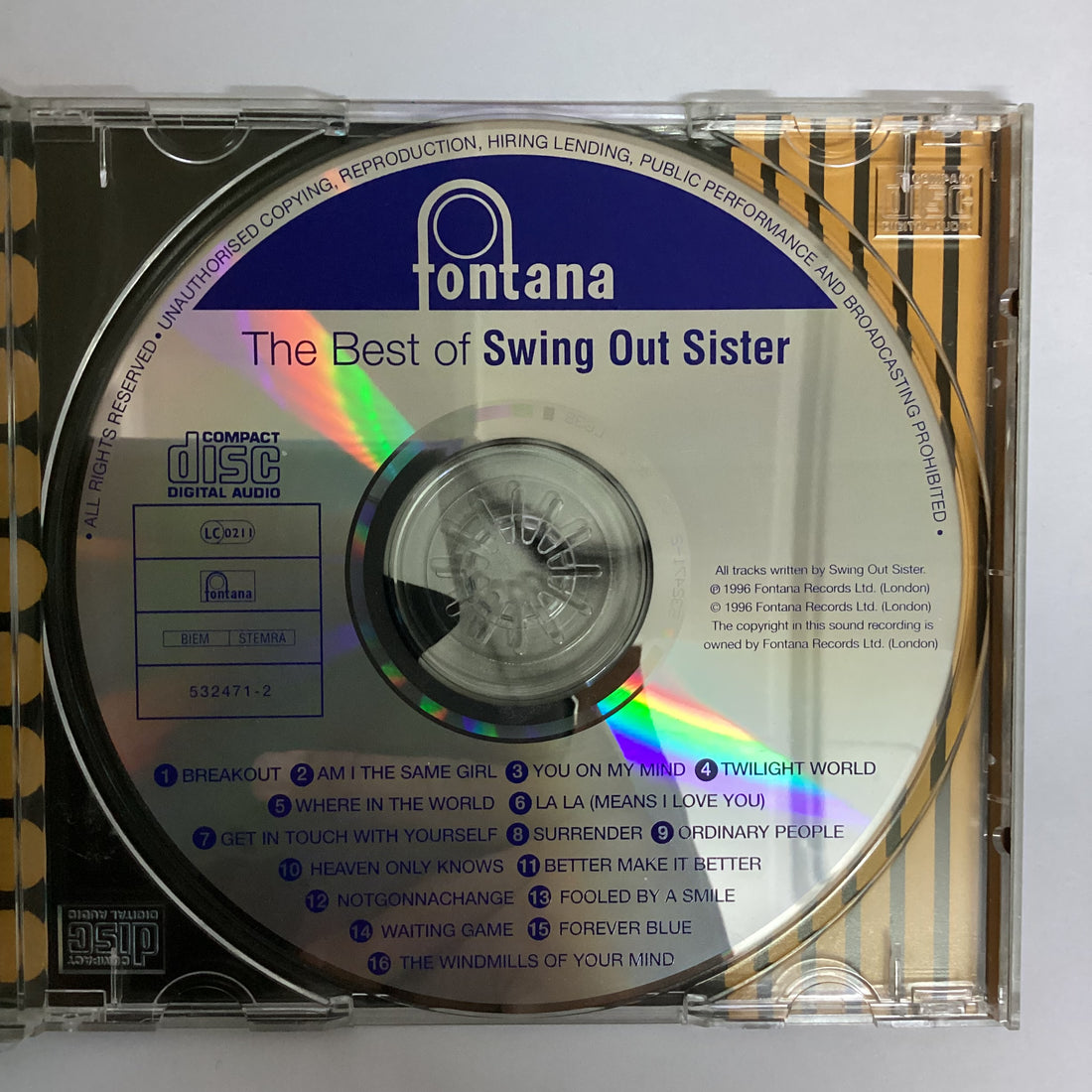 ซีดี Swing Out Sister - The Best Of Swing Out Sister CD VG+