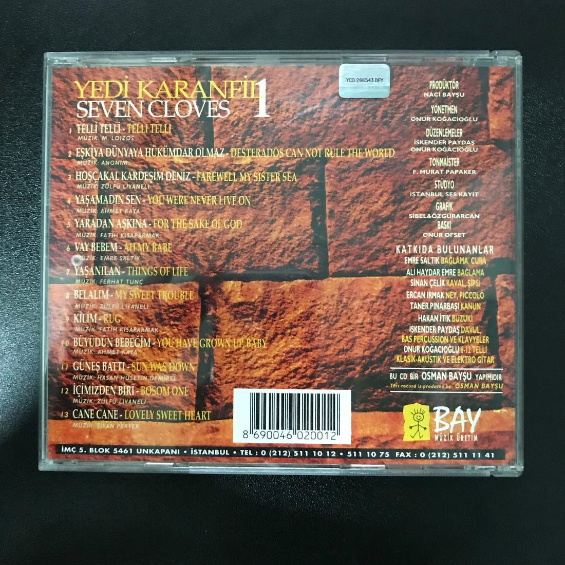 ซีดี Yedi Karanfil - Seven Cloves 1 CD VG+