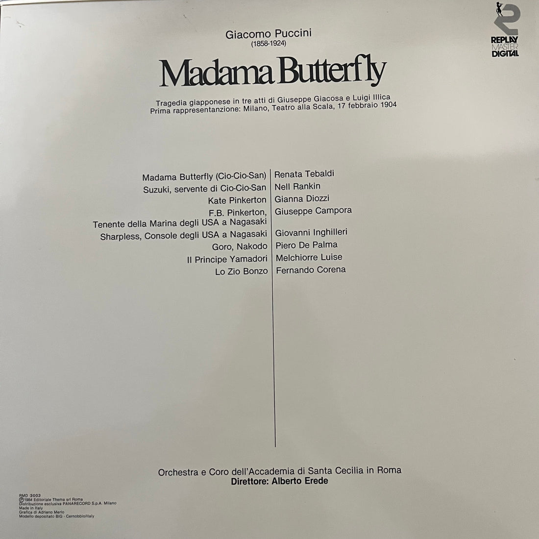 แผ่นเสียง Renata Tebaldi, Giacomo Puccini - Madama Butterfly Vinyl VG+ 3LPs