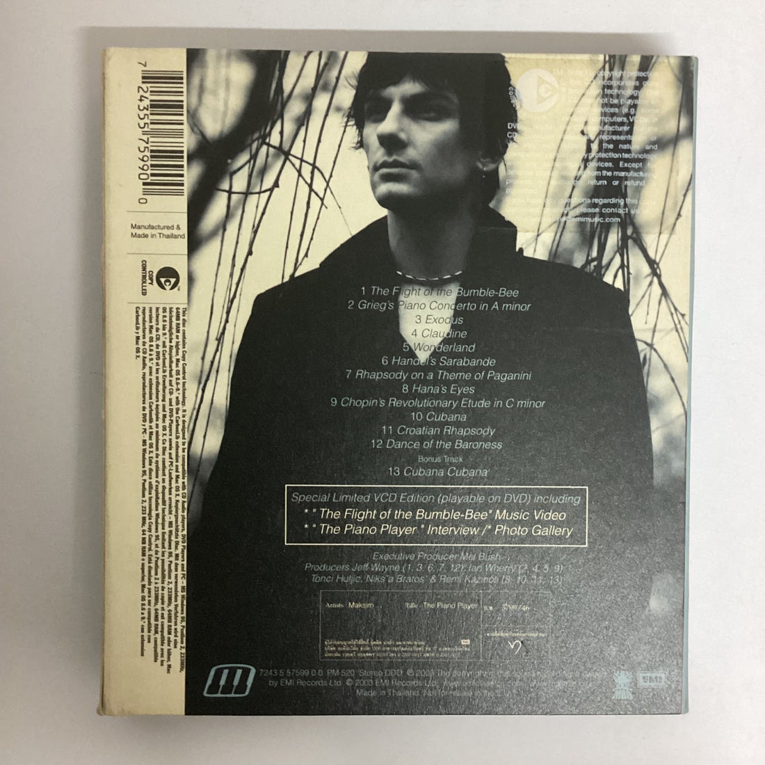 ซีดี Maksim - The Piano Player CD NM or M- 1CD 1VCD