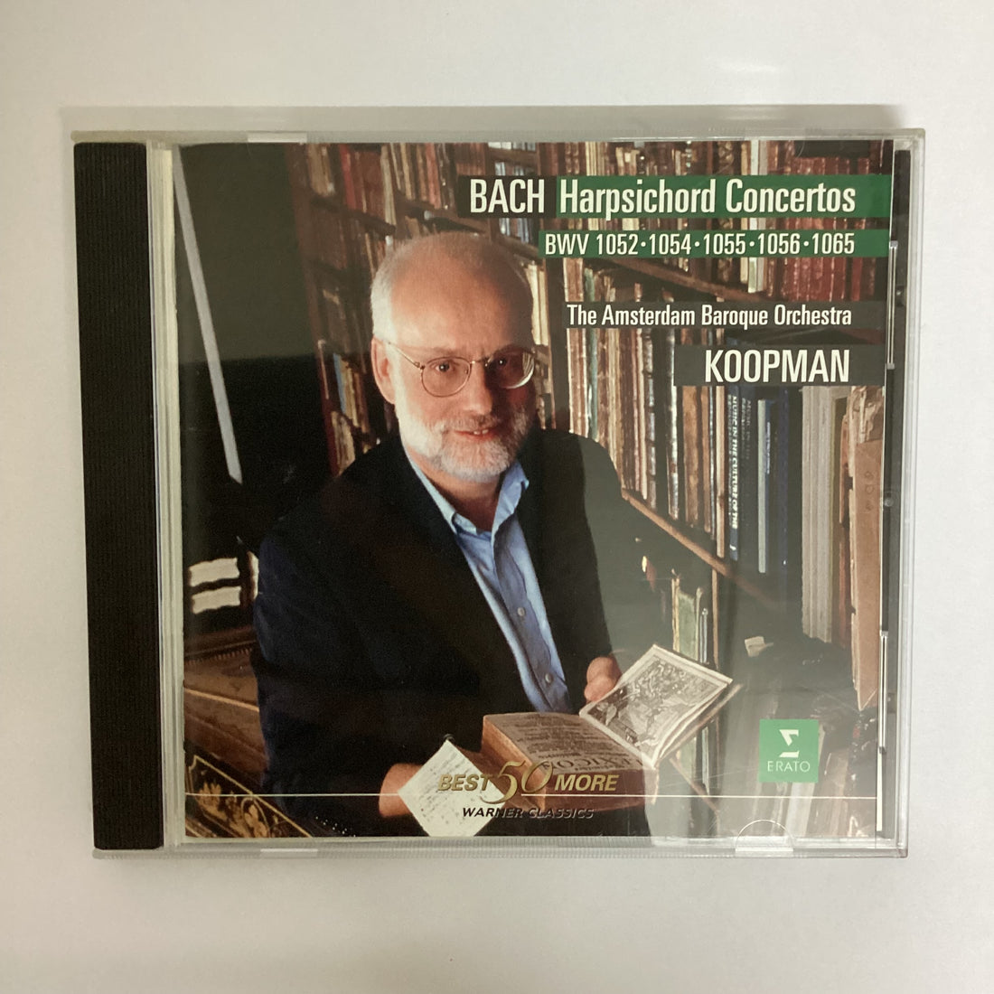 ซีดี Johann Sebastian Bach, Ton Koopman, The Amsterdam Baroque Orchestra - Bach: Harpsichord Concertos BWV 1052, 1054, 1055, 1056, 1065 CD VG+