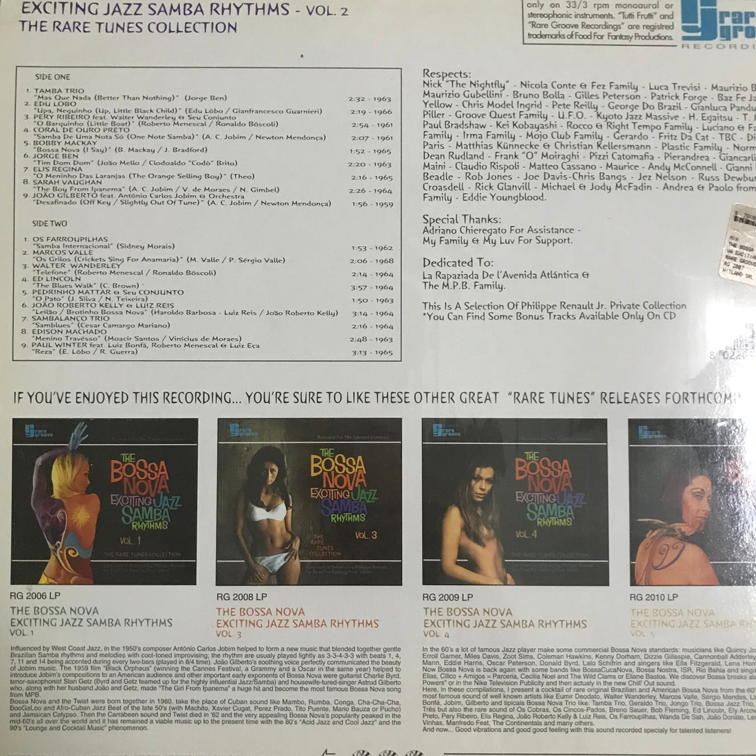 แผ่นเสียง Various - The Bossa Nova Exciting Jazz Samba Rhythms - Vol. 2 Vinyl VG+