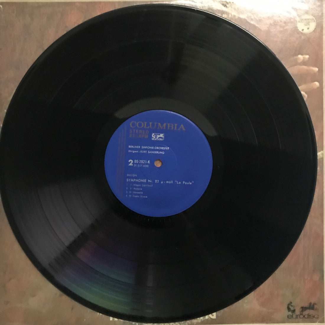 แผ่นเสียง Joseph Haydn / Kurt Sanderling / Berliner Sinfonie Orchester - Symphonie Nr.82 C-Dur "L'Ours" / Symphonie Nr.83 G-Moll "La Poule" Vinyl VG+