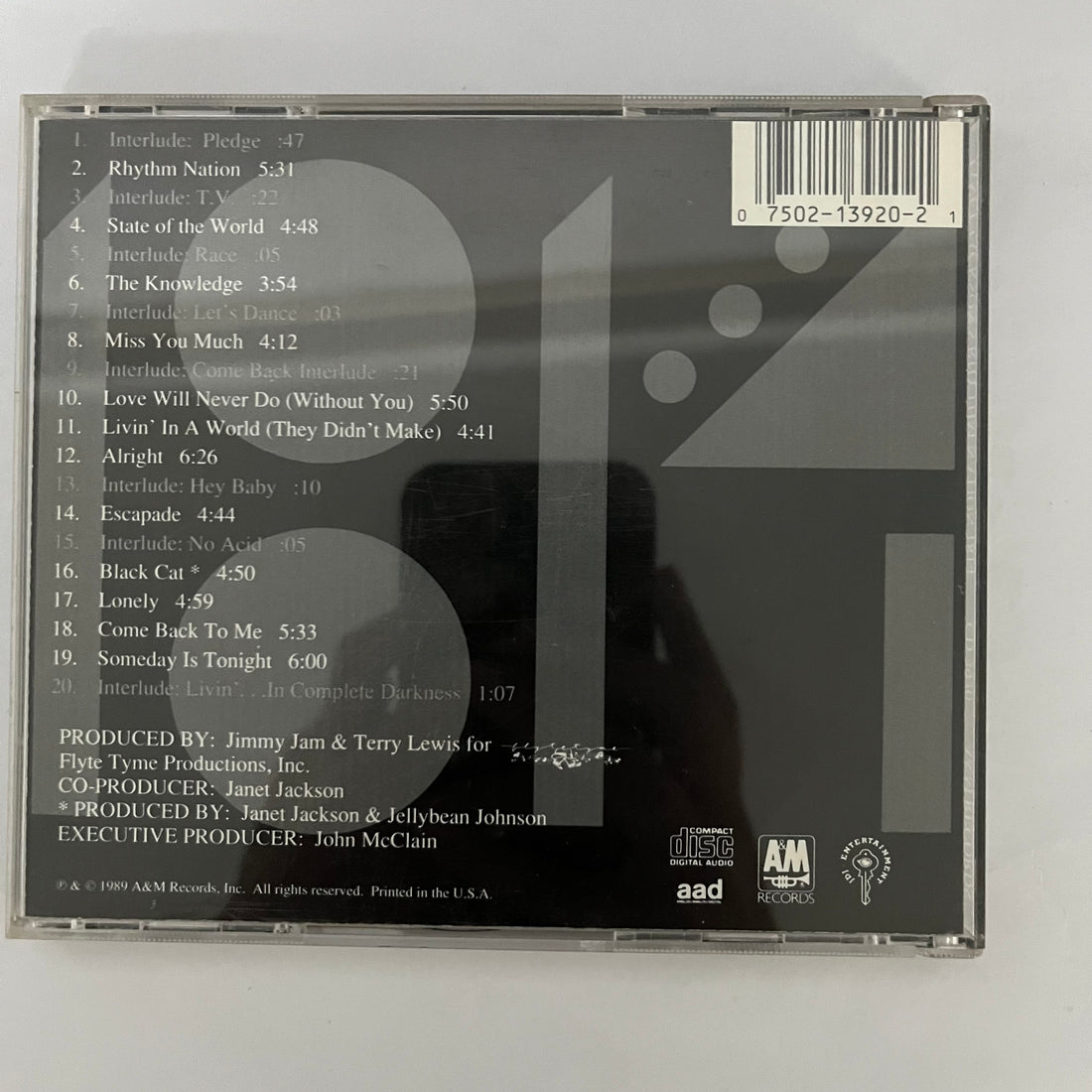 ซีดี Janet Jackson - Rhythm Nation 1814 CD NM