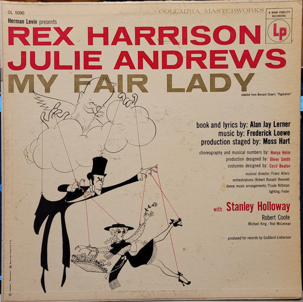 Rex Harrison, Julie Andrews : My Fair Lady (Adapted From Bernard Shaw’s”Pygmalion”) (LP, Mono, Hol)