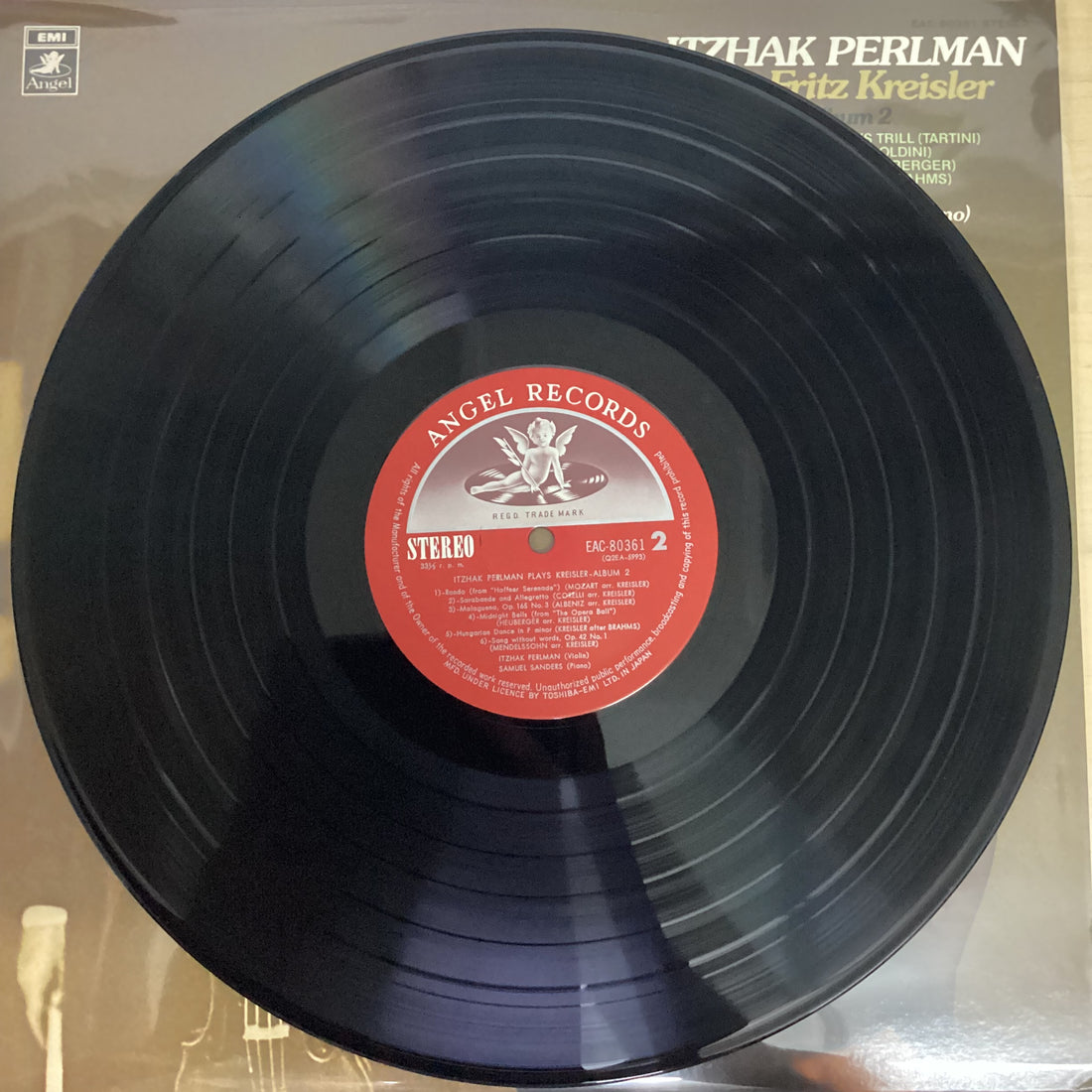 แผ่นเสียง Itzhak Perlman - Plays Fritz Kreisler, Album 2 Vinyl VG+