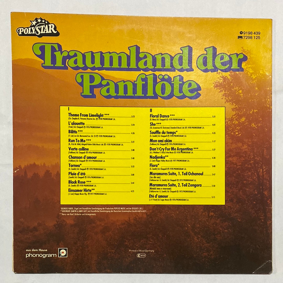 แผ่นเสียง Gheorghe Zamfir - Traumland Der Panflöte - 20 Traumhafte Melodien (Vinyl) (VG)