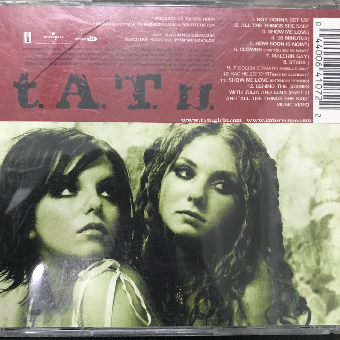 ซีดี t.A.T.u. - 200 KM/H In The Wrong Lane CD VG+