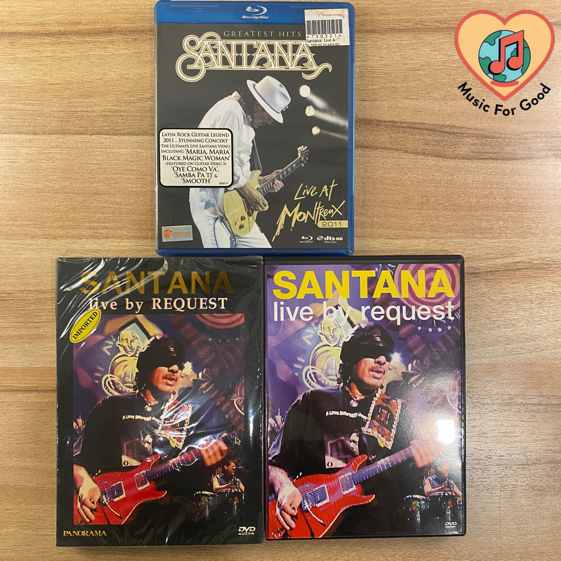 Santana - Live Blu-ray & DVD VG+ 1 Blu-ray, 2 DVDs