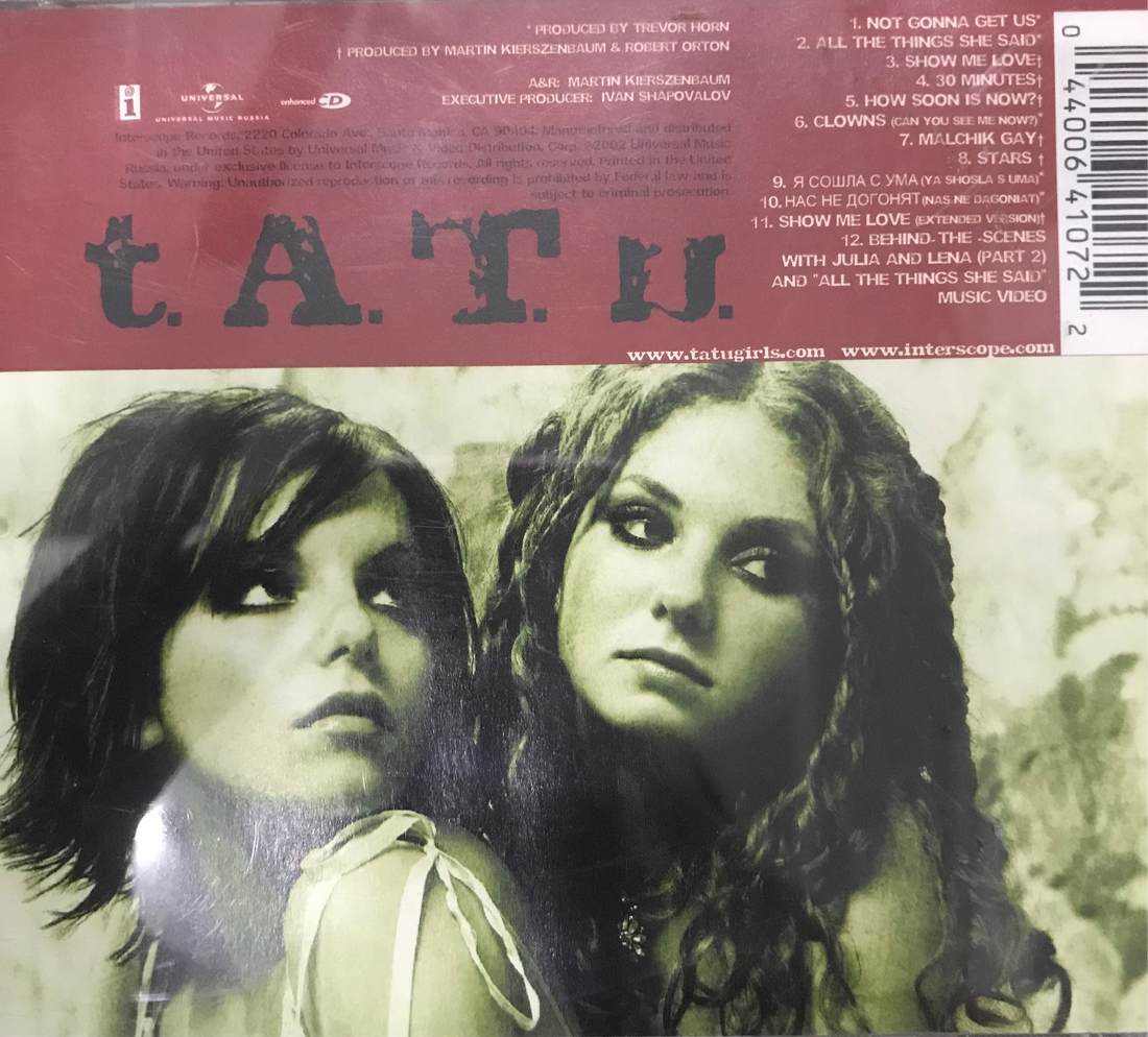 ซีดี t.A.T.u. - 200 KM/H In The Wrong Lane CD VG+