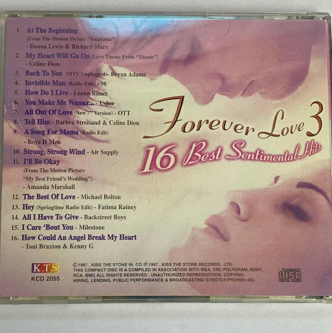 ซีดี Various - Forever Love 3 16 Best Sentimental Hits (CD) (VG+)